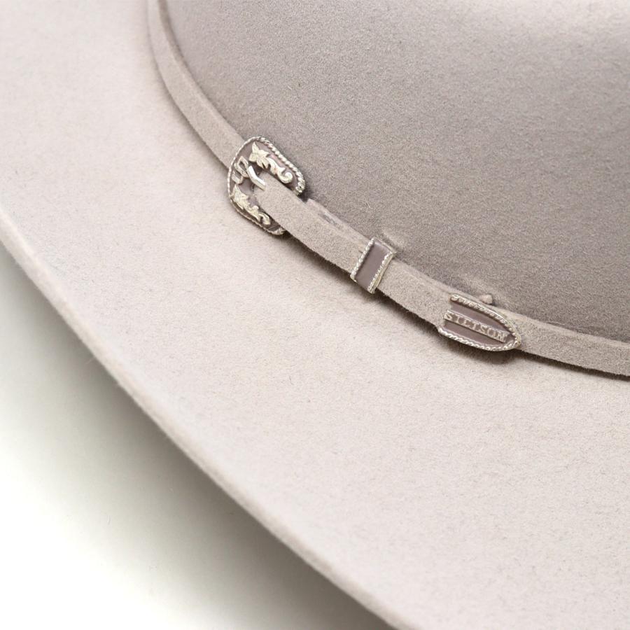 STETSON ウェスタンハット メンズ カウボーイハット SKYLINE ファーフェルト レディース アメリカ製 シルバーバックル 本格カウボーイハット 高級フェルトの画像
