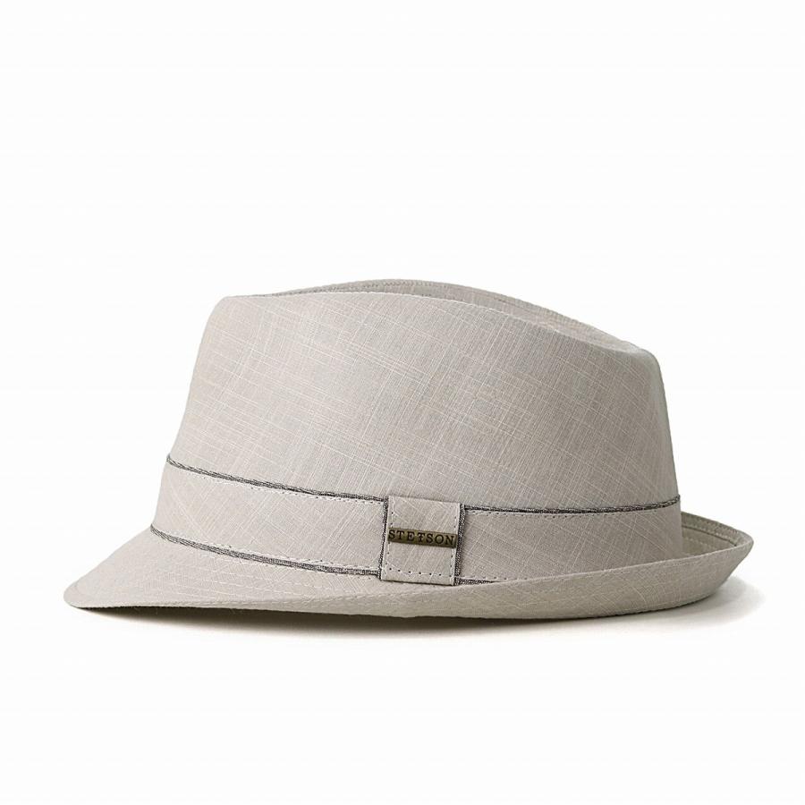 STETSON 春 夏 父の日 プレゼント オールシーズン コットン 中折れ帽 チェック柄 メンズ 帽子 レディース ハット ステットソン カーキ｜elehelm-hatstore｜02