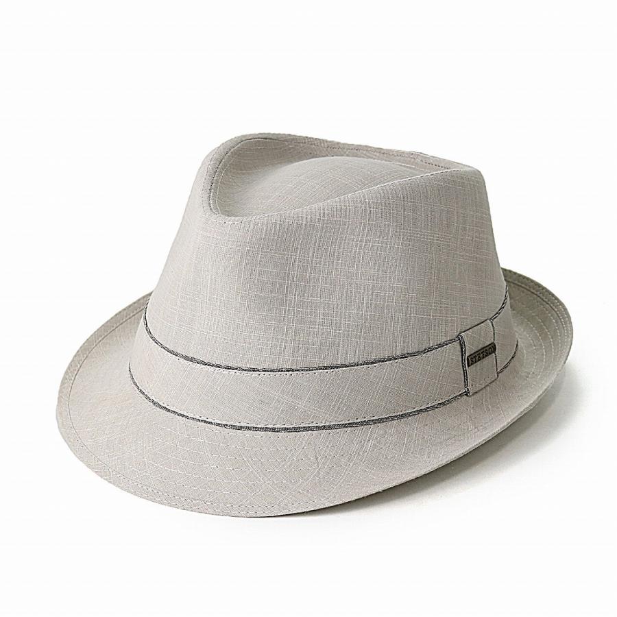 STETSON 春 夏 父の日 プレゼント オールシーズン コットン 中折れ帽 チェック柄 メンズ 帽子 レディース ハット ステットソン カーキ｜elehelm-hatstore｜07