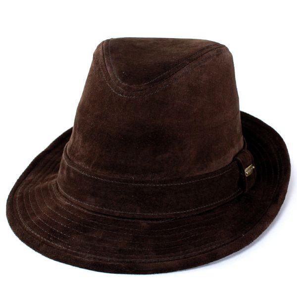 定番 秋 帽子 メンズ ハット 帽子 冬 ブラウン 帽子 冬 秋 レザー スエード Stetson ステットソン アメリカブランド メンズハット ハット レザーアイテム 帽子