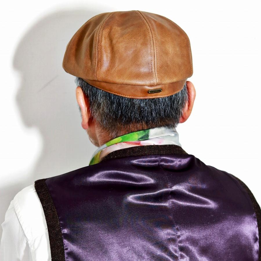 STETSON レザーハンチング 秋 冬 八方ハンチング ゴートレザー STETSON レザーハンチング 秋 冬 八方ハンチング ゴートレザー