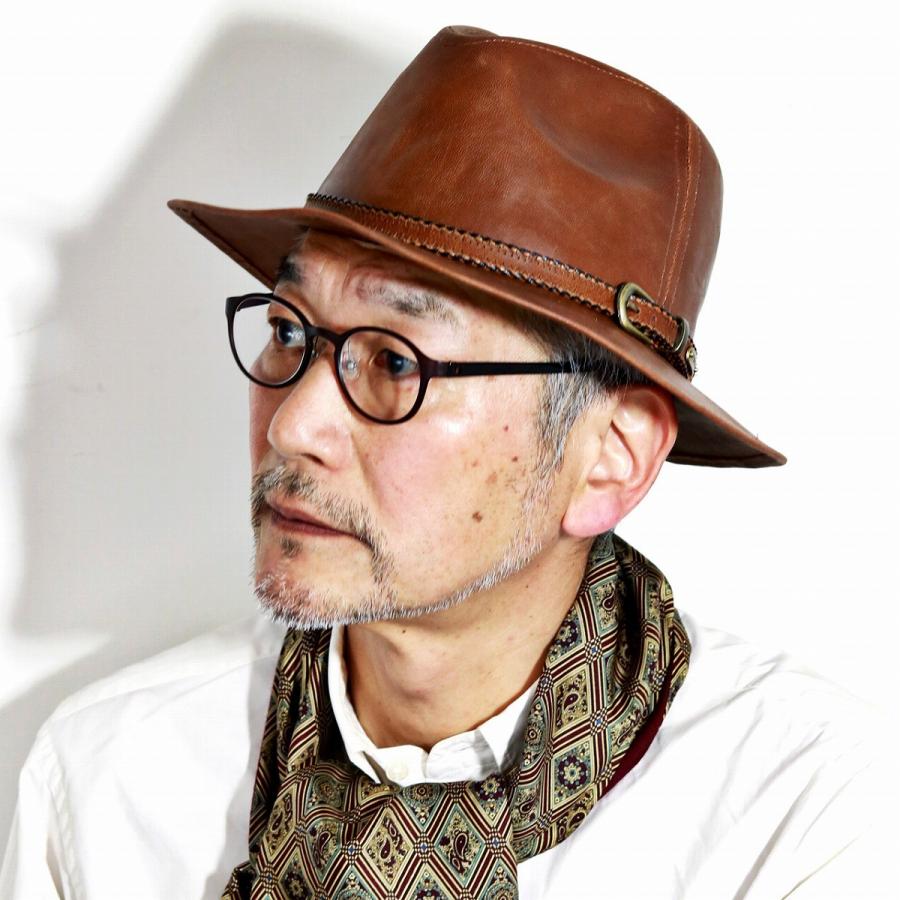 STETSON 中折れハット 秋 冬 ワイドブリム ゴートレザー 山羊革