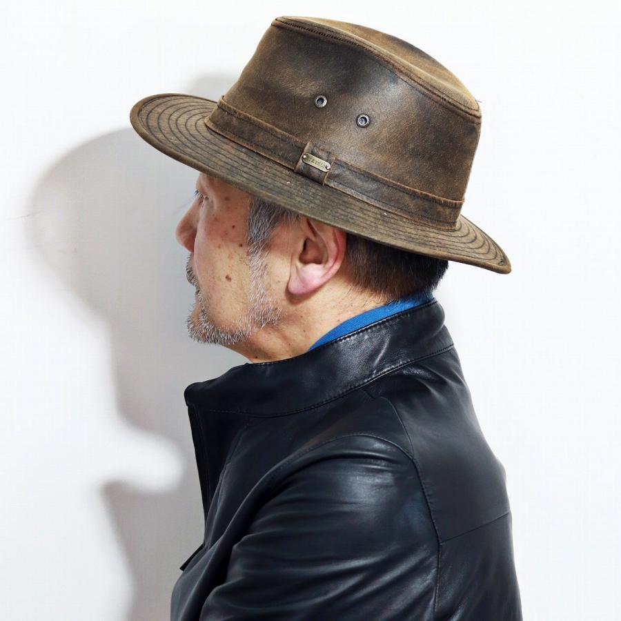 極美品✨STETSON ステットソン 中折れハット ブラウン 7 3/4 STETSON CLASSIC(ステットソン) キャメルミックス中折れ帽