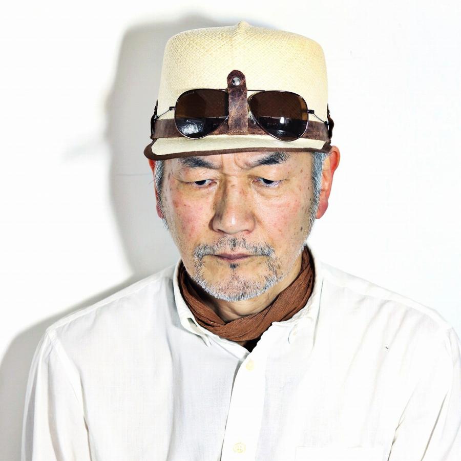 tesi サングラス付 ワークキャップ パナマ100％ キャップ メンズ