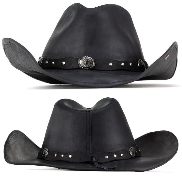 STETSON（ステットソン） レザーカウボーイハット コンチョ 帽子