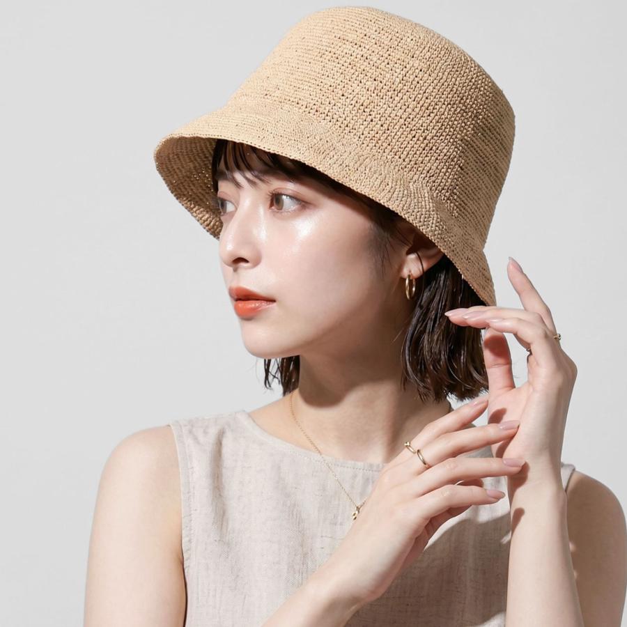 R&D.M.Co- ラフィアハット バケットハット レディース ラフィアハット メンズ ハット UV対策