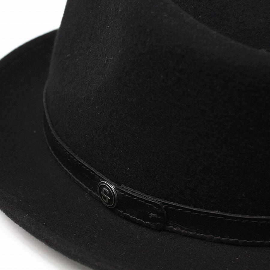 STETSON インポート 帽子 メンズ ハット 秋冬 中折れ フェルト ウール ソフトハット ステットソン シンプル 無地 黒 ブラック｜elehelm-hatstore｜05