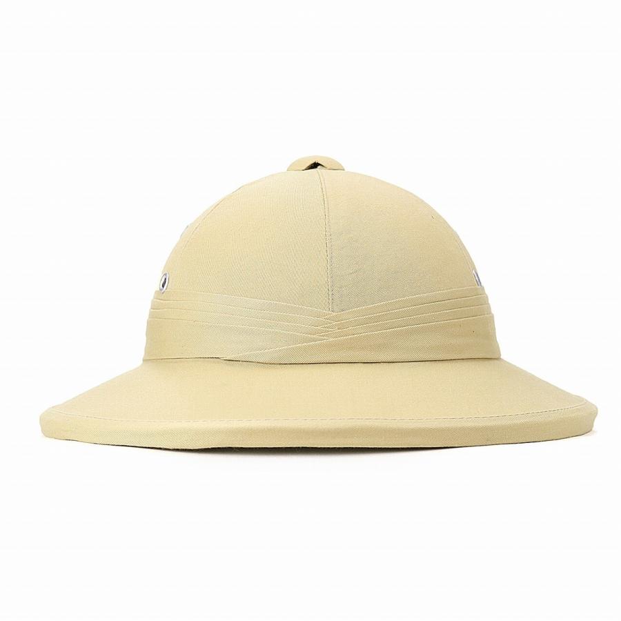 Indian Pith Helmet クリーム色 サファリハット キャンバス