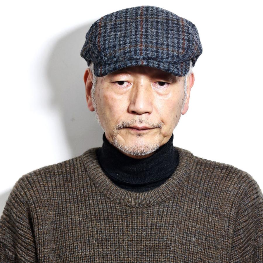 ハンチング メンズ 大きいサイズ ツイード wigens 送料無料 秋冬