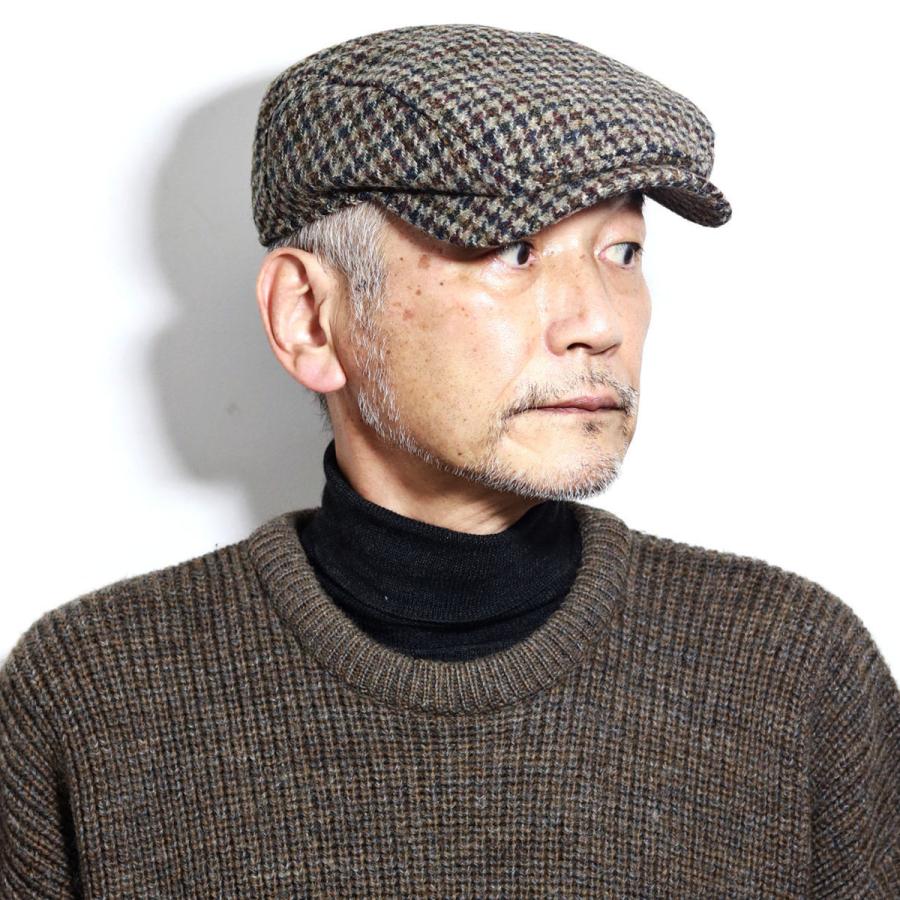 ハンチング メンズ 大きいサイズ ツイード wigens 送料無料 秋冬