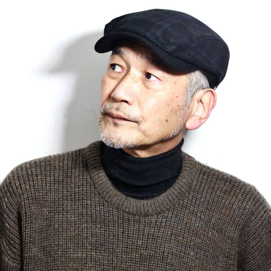 ハンチング カシミヤ メンズ 大きいサイズ 帽子 耳当て付き ハンチング