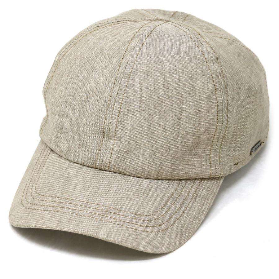 フレンチリネン キャップ 9TWENTY French Linen チェーンステッチ ベーシック ブラック
