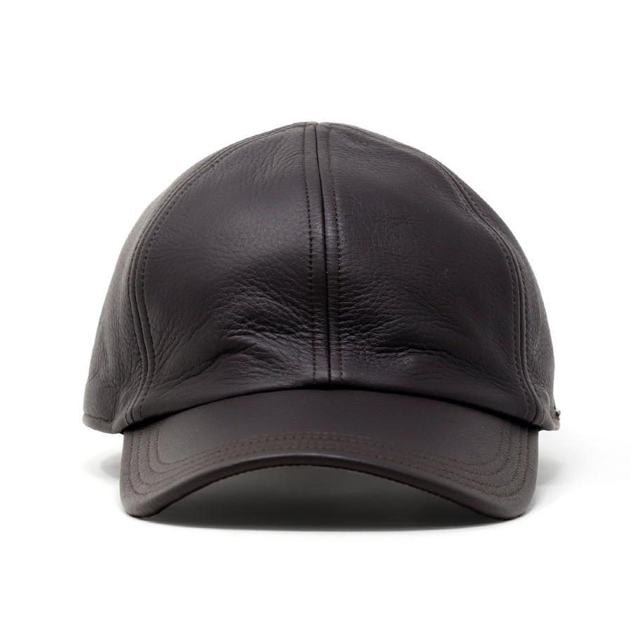 内耳付き キャップ メンズ wigens 帽子 ウィゲーン エルクレザー 秋冬