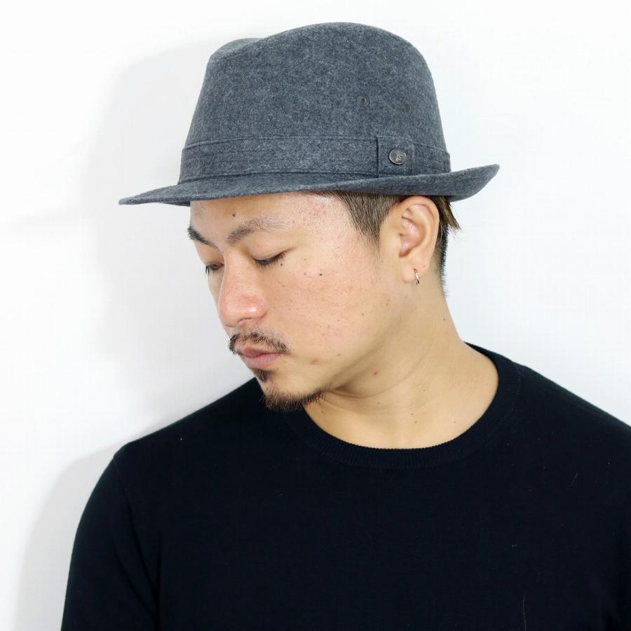フランネル ハット メンズ 中折れハット マンシングウェア 秋 Munsingwear 中折れハット ソフトハット 冬 グレー Wt029 071 Elehelm帽子通販専門店 通販 Yahoo ショッピング