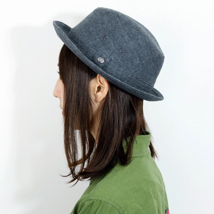フランネル ハット メンズ 中折れハット マンシングウェア グレー 海外限定 冬 Munsingwear ソフトハット 秋
