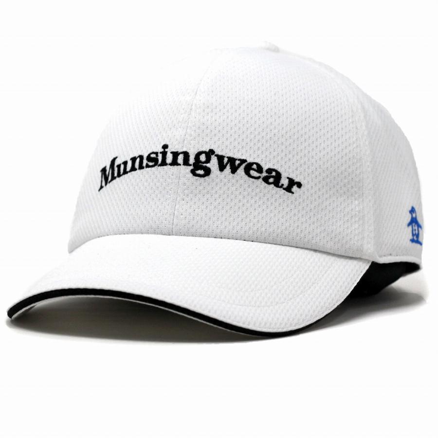 Munsingwear キャップ メッシュ ホワイト ブラック Munsingwear（マンシングウェア） メッシュキャップ メンズ 薄手