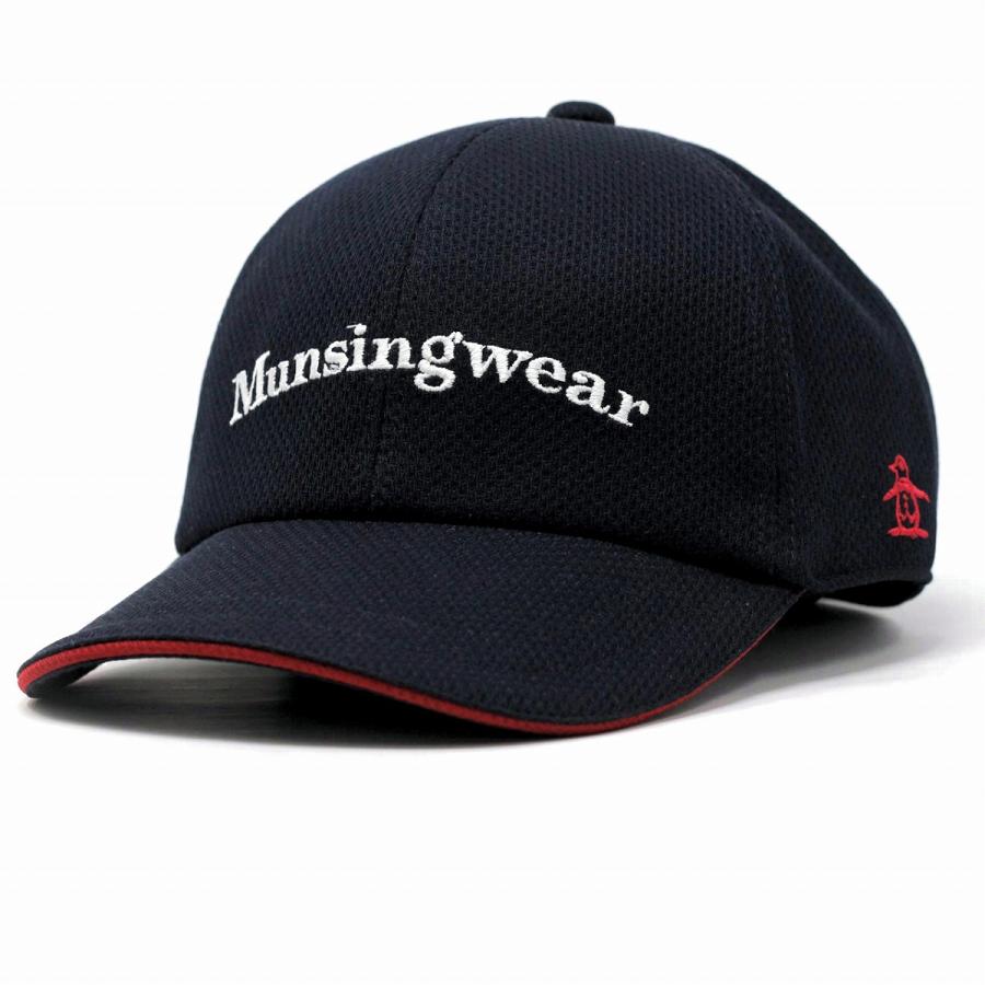 Munsingwear キャップ メッシュ ホワイト ブラック Munsingwear（マンシングウェア） メッシュキャップ メンズ 薄手