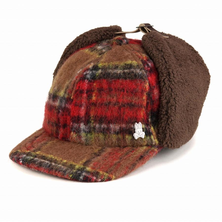 Psycho Bunny（サイコバニー） ウール混 チェック柄 うさぎ スカル 秋