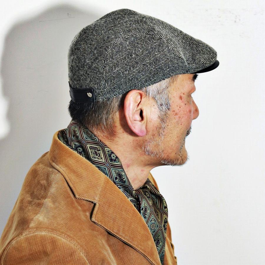 mila schon（ミラショーン） 帽子 ハンチング ヘリンボーン ウール