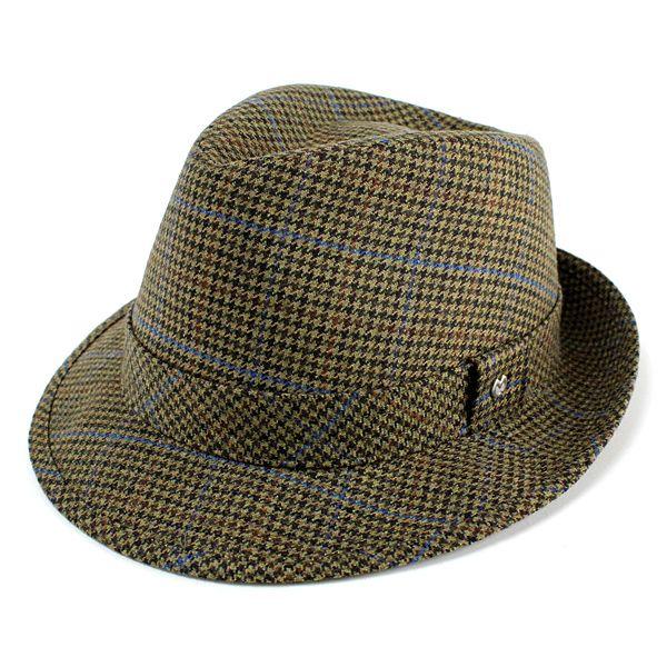 海外輸入 かぶり方で表情を変える魅惑の中折れ帽子 帽子 オリーブカラー ミラ ショーン Schon Mila 中折ハット 千鳥格子 ハット メンズ 帽子 Www Affaires Sociales Gouv Cg