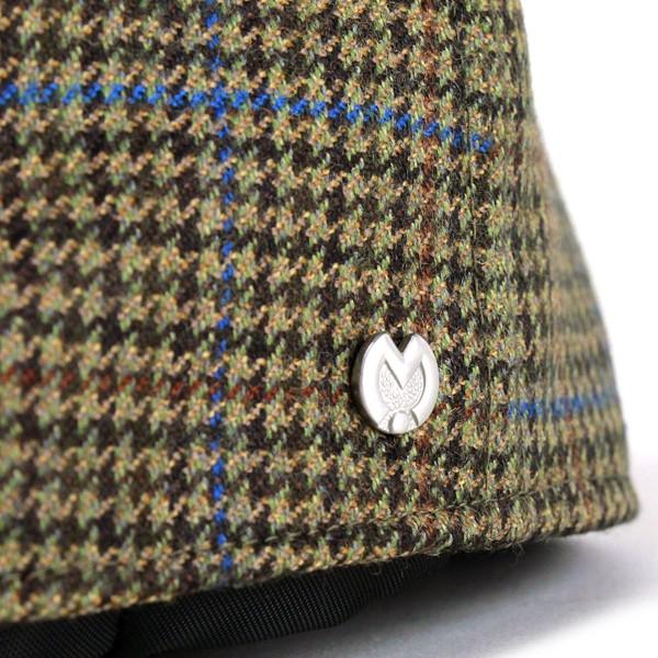 ハンチング帽 メンズ ハンチング ミラショーン 帽子 六枚接ぎのチェック柄ハンチング オリーブ mila schon（ミラショーン） ハンチング帽 メンズ ハンチング 帽子 六