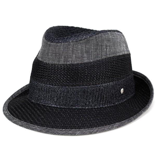 楽天 中折れハット メッシュ 夏 帽子 小物 ファッション 紳士 ミラショーン メンズ ハット 夏の大人をこのハットがコーディネート 夏の帽子 ブラック 黒 お洒落 帽子