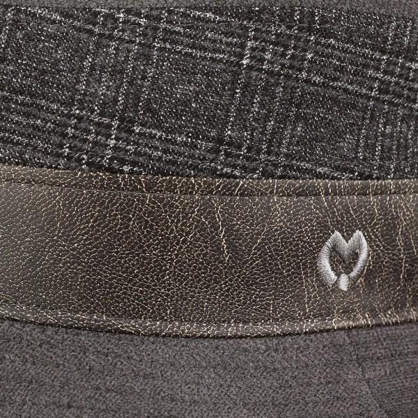 中折れハット ミラショーン 秋冬 ピケ ハット お洒落 紳士 チャコールグレー mila schon 中折れハット ミラショーン 秋冬 ピケ ハット お洒落 紳士