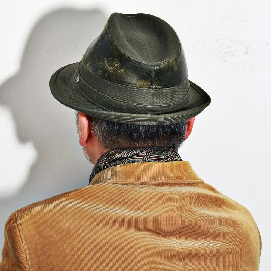 mila schon（ミラショーン） 帽子 ハット フェイクレザーデザイン中