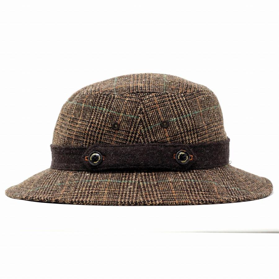 ハット 冬 メンズ バケットハット チェック柄 ツイード 帽子 折り畳める 温かい 防寒着 ハット ミラショーン 紳士服 帽子 茶色 サハリハット Ym736 006 Elehelm帽子通販専門店 通販 Yahoo ショッピング
