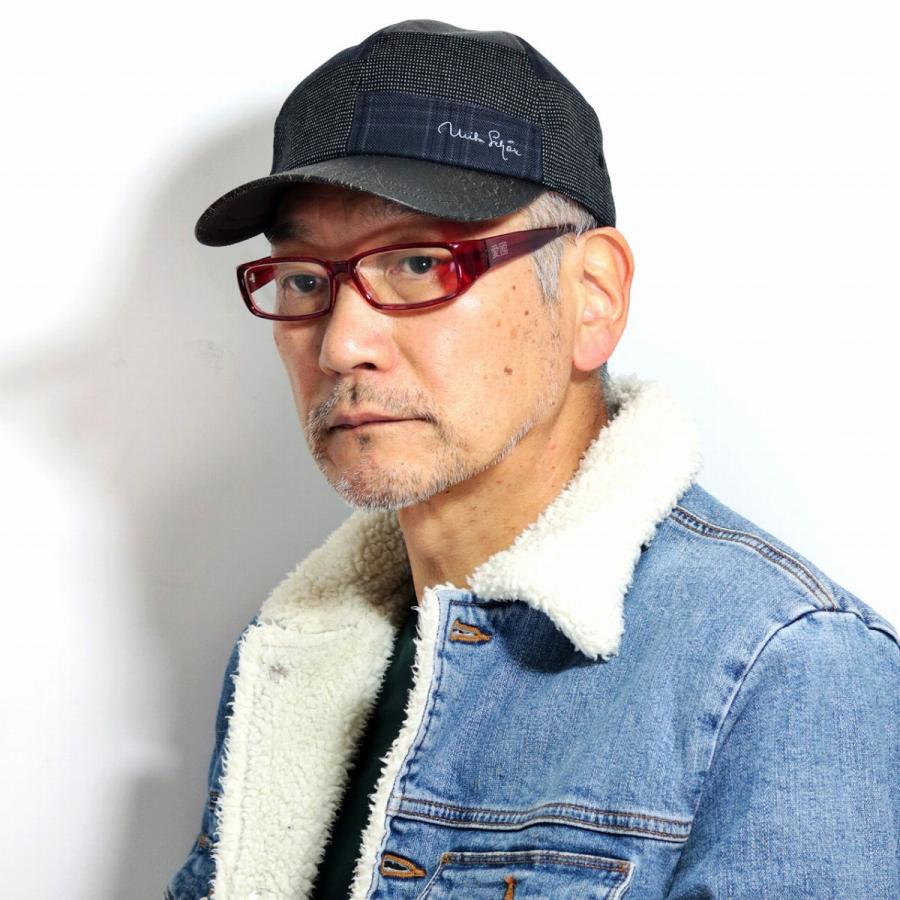 キャップ パッチワーク メンズ 帽子 ブランド ミラショーン Mila Sehon 日本製 秋 冬 紺 ネイビー Ym781 013 Elehelm 帽子通販専門店 通販 Yahoo ショッピング