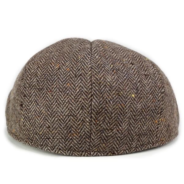 8パネルハンチング キャスケット ヘリンボーン ネップツイード