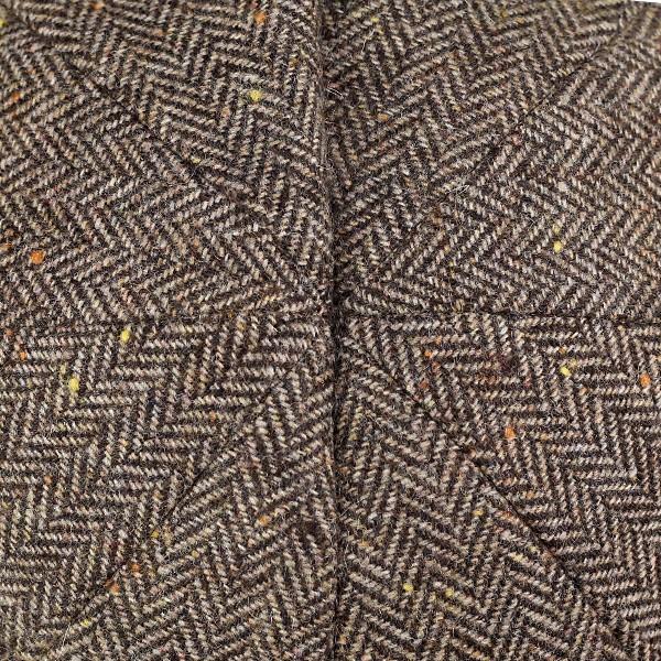 8パネルハンチング キャスケット ヘリンボーン ネップツイード