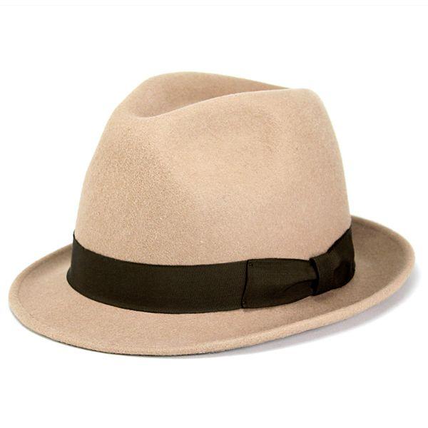ハット レディース 帽子 レディス フェルトハット カラー小物の帽体 中折れ帽子 ベージュ｜elehelm-hatstore｜02