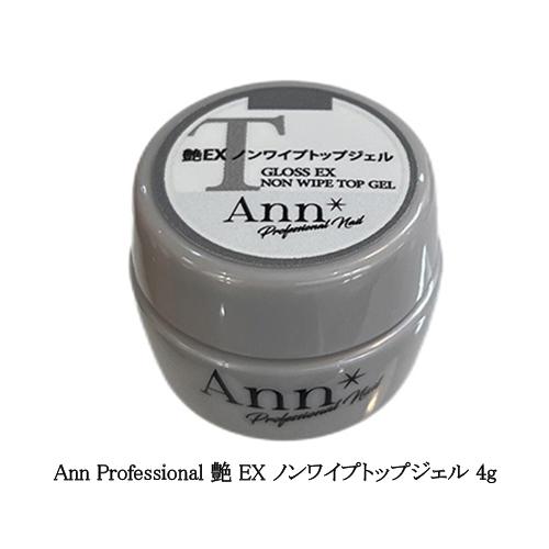 Ann Professional 艶 EX ノンワイプトップジェル 4g グロス アンプロフェッショナル トップコート 日本製 拭き取り不要 持ち運び ソフトジェル 新品 送料無料｜elelerueru｜02