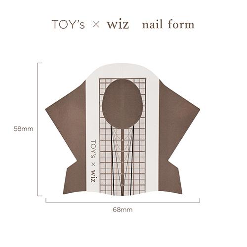 TOY's × wiz ネイルフォーム 100枚入 アクリルネイル スカルプネイル