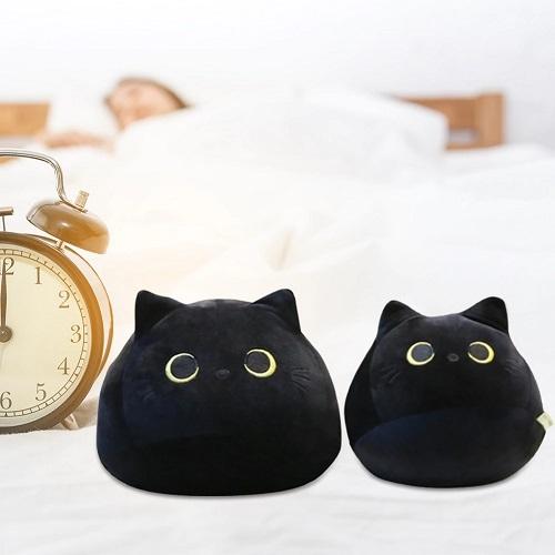 クロネコぬいぐるみ 動物 おもちゃ かわいい 黒猫 枕 新品 送料無料