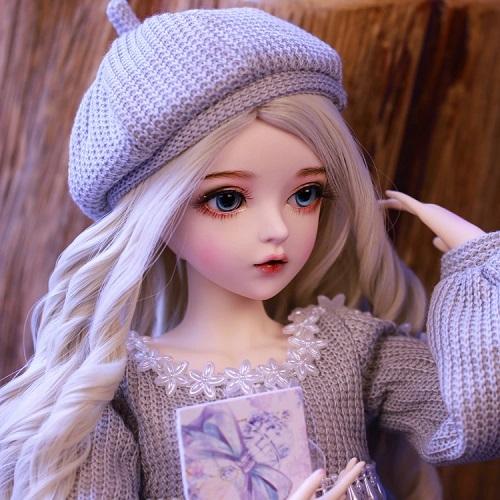 球体関節人形　カスタムドール　花柄ドレスの人形 ドール ベラ 洋服 メイク済 ウイッグセットパッケージ 球体関節人形