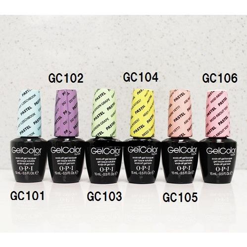 OPI gelcolor ジェルカラー GC 101 GC 102 GC 103 GC 104 GC 105 GC 106 15ml ＯＰＩ ネイルカラー ジェルネイル 新品 送料無料｜elelerueru