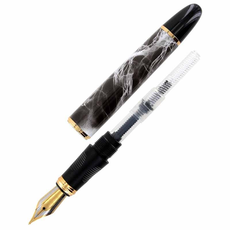 万年筆 万年筆 JINHAO X450 グレーホワイト斑模様 ジンハオ ニブM FOUNTAIN