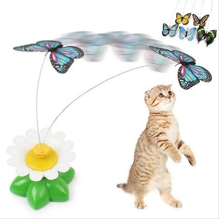 送料無料 新品 ケースに痛み有 猫のおもちゃ 蝶 蝶々 ペット用品 愛猫