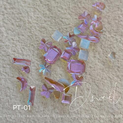 D.nail シースルーアイスストーン 50個入り ランダム 9色からご選択