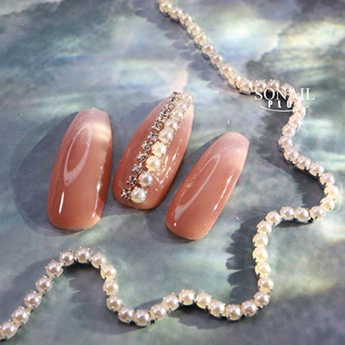 ネイルアクセサリー ソネイル SONAIL ネイルチェーン 5種からご選択 ビジューライン