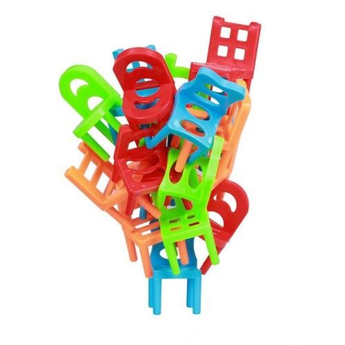 バランスチェア 18個の椅子のおもちゃ 知育玩具 ミニチュア兼用 キッズトイ おもちゃ ブロック バランス パーティーグッズ バランスゲーム 楽しい 遊戯 知能 発｜elelerueru