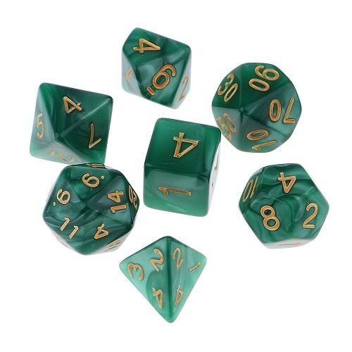 サイコロ 多面体 7種類のダイス 鮮やか色調 ダークグリーン シルバー 数字黄色 袋ケース付き イベント セット 彩り 送料無料 新品 Taba0251 エルストア 通販 Yahoo ショッピング