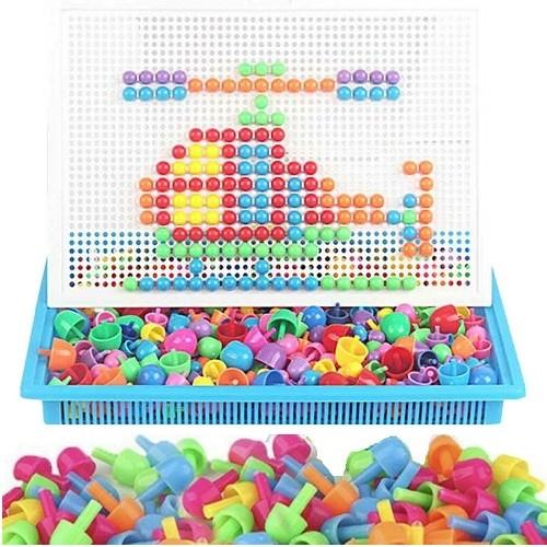 早期知育玩具 ペグボード カラフルビーズ 592個 クリエイティブ キッズ