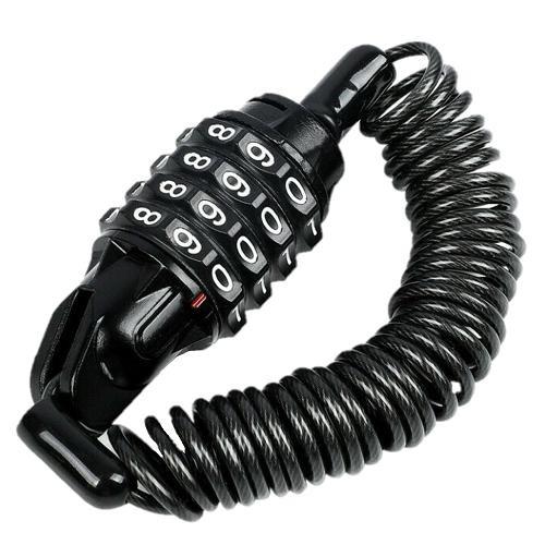 バイシクル キーロック コードロック ストロング ワイヤーチェーン らくらく操作 盗難防止 自転車 サイクリング 通学 タイヤロック 強固