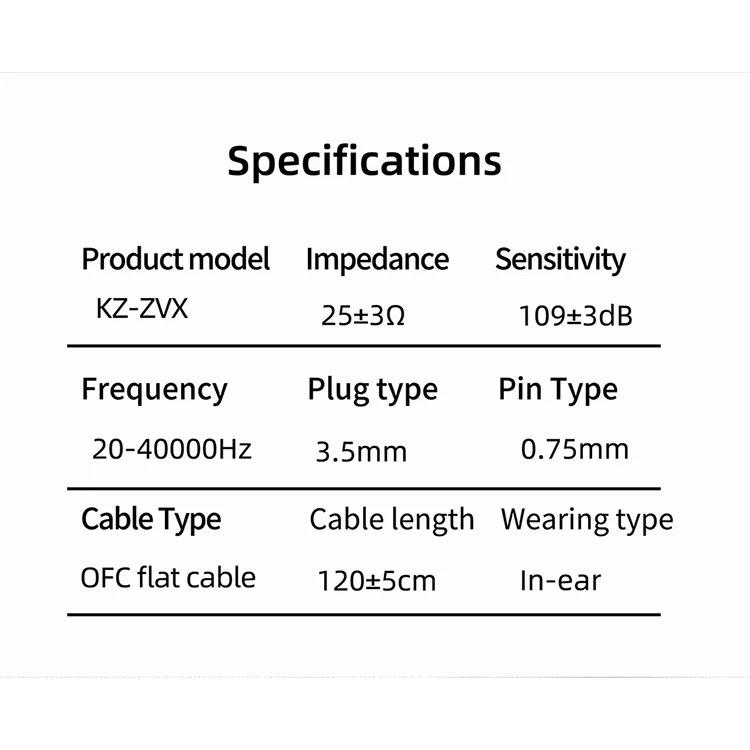 KZ イヤホン ZVX 有線イヤホン 1DDインナーイヤー 3.5mm hifi KZ イヤホン ZVX 有線イヤホン 1DDインナーイヤー 3.5mm hifi