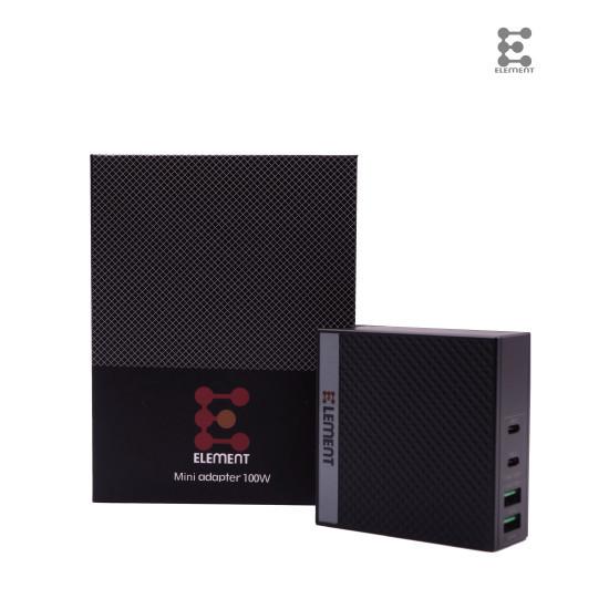 エレメント PD充電器 100W 小型 軽量 Type-C 急速充電器 GaN 4ポート USB-C x2 USB-A x2 折り畳み式 PSE認証済 HA100PD/F |  | 03