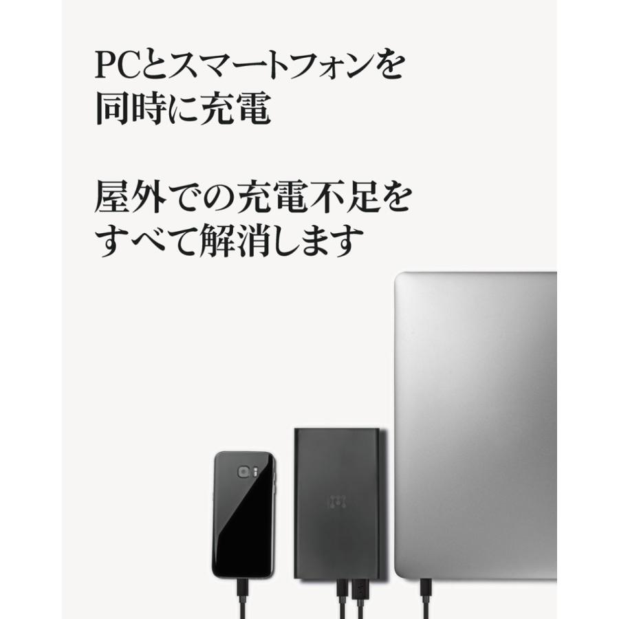 エレメント モバイルバッテリー 20分 本体 フルチャージ 超高速充電 PD3.0 小型 軽量 大容量 10000mAh PD65W出力 ノートパソコン充電 SED101PB/D |  | 04