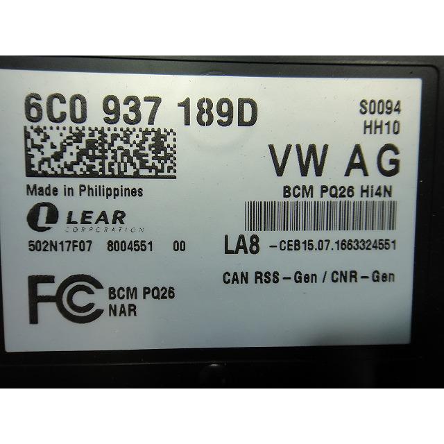 2017y VW ポロ  6R 系 等 BCM ボディーコントロール モジュール 品番 6C0937189D  [2085] |  | 01